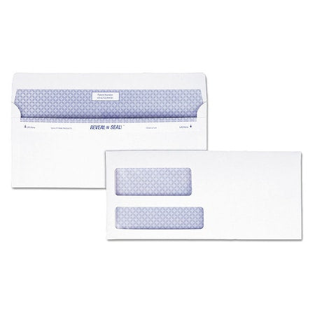 Dbl Window Envelope, White, Paper, PK500