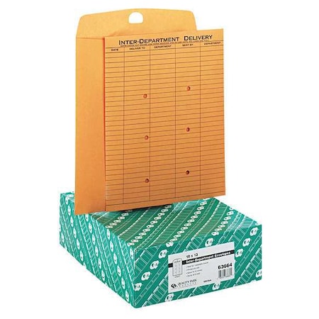 Interoffice Envelope, Lt.Brwn, Kraft, PK100