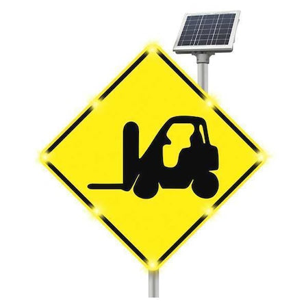 LED Traffic Sign, Forklift, Black/Yellow, 30" W, 30" H