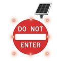 LED Traffic Sign, Do Not Enter, White/Red, 30" W, 30" H