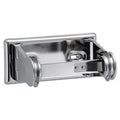 Toilet Paper Holder, Double Post, Silver