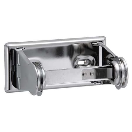 Toilet Paper Holder, Double Post, Silver