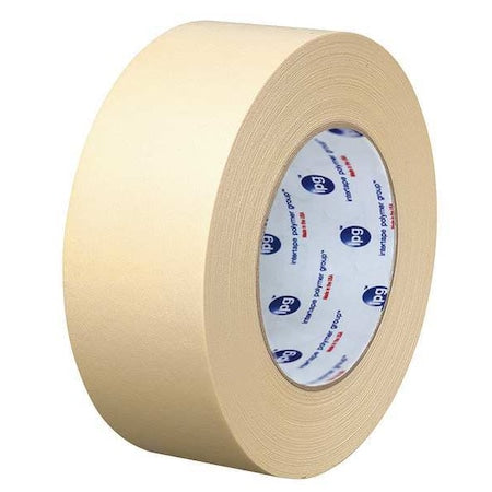Masking Tape, 48 mm W x 54 4/5 m L, 5 mil Thick, Tan, Rubber Adhesive, 24 PK