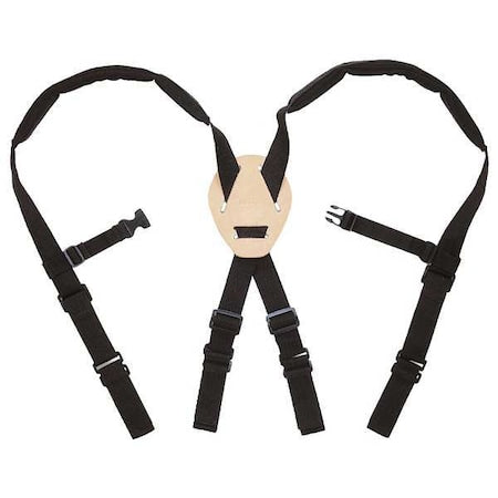 Tool Suspenders, Tool Belt Suspenders, Black, Nylon, 0 Pockets