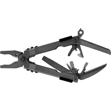 Multi-Tool, 6-5/16 in, Blunt, Black, 14 Tool