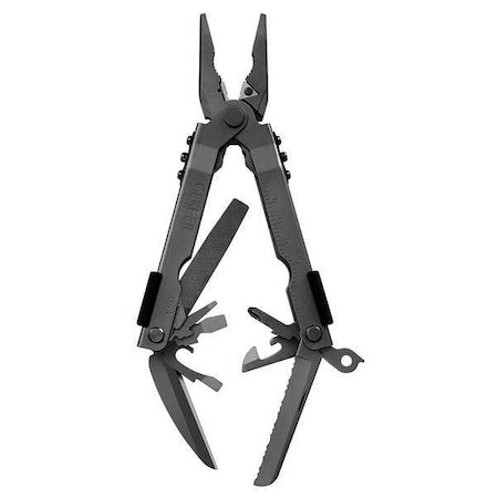 Multi-Tool, 6-5/8 in, Needle, Black, 13 Tool