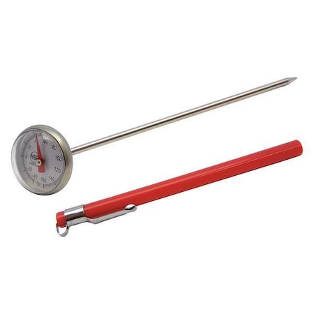 5" Stem Analog Dial Pocket Thermometer, -40 Degrees to 160 Degrees F