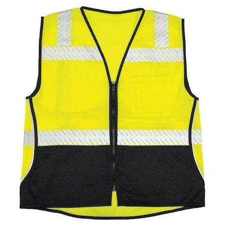 3XL Class 2 Flame Resistant High Visibility Vest, Lime