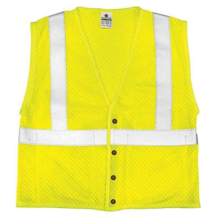 2XL Class 2 Flame Resistant High Visibility Vest, Lime