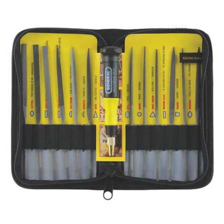 Needle File Set, Swiss, 5-1/2 In. L