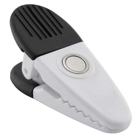 Magnetic Plastic Clips, White, PK2