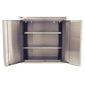 18 304 Stainless steel 30 in H, 30 in W, 12 in D, Stationary, Gray, 2 Adjustable Shelves Shelves