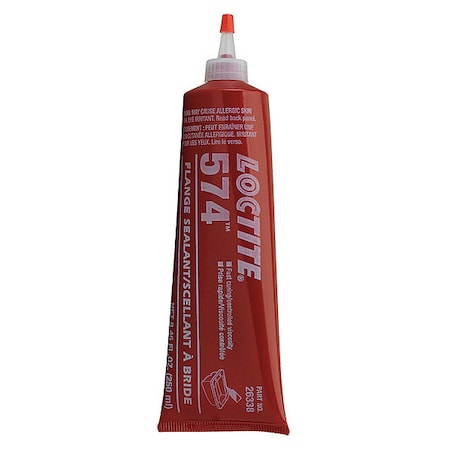 Anaerobic Anaerobic Gasket Maker, 250 mL, Orange, Temp Range up to 300 Degrees F