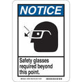 Notice Sign, 10 in Height, 7 in Width, Plastic, English