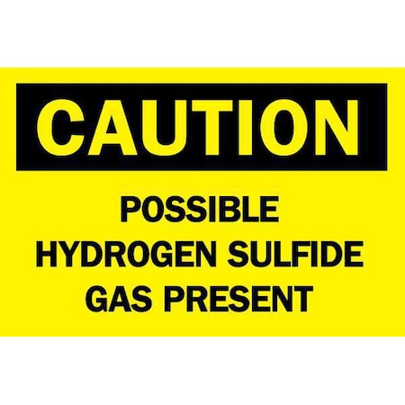 Caution Sign, 7 in H, 10 in W, Polyester, Rectangle, English, 84317