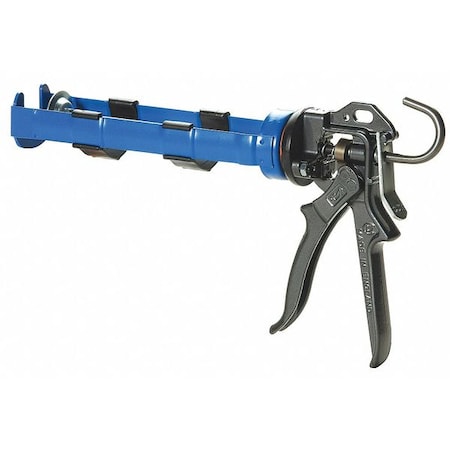 Caulk Gun, 10 oz Container Size, Steel, 26:01:00, Revolving Half Barrel Frame