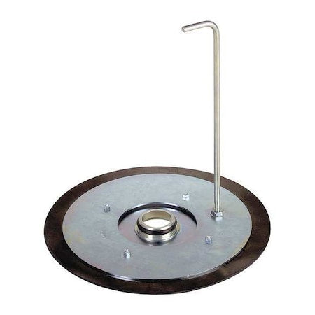 Follower Plate, For Container Size 5 gal, Metal, Dia 2 in, Includes Pull Rod
