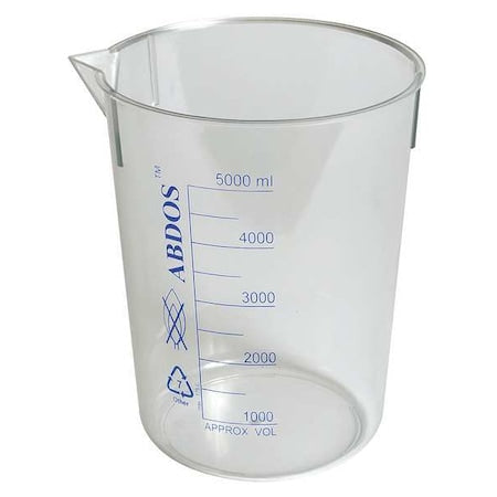 Beaker, Polymethylpentene, Tall Form, 500 mL / 16.9 fl oz Capacity, Not Rated 6 PK