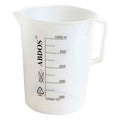 Beaker, Polypropylene, Tall Form with Handle, 2 L / 67.62 fl oz Capacity, Not Rated 4 PK