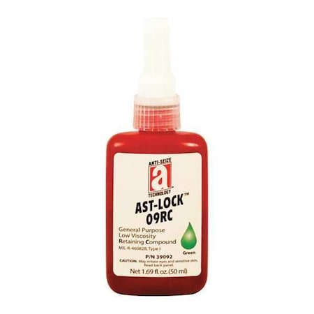 Retaining Compound, 09RC Series, Green, Liquid, 50ml, Bottle