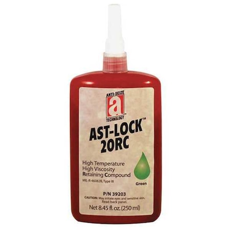 Retaining Compound, 20RC Series, Green, Liquid, 250mL, Bottle
