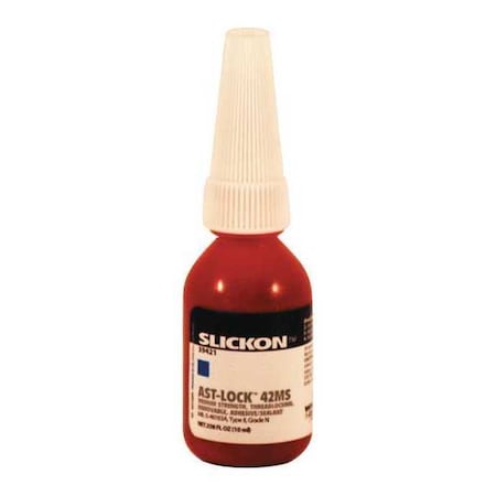 Threadlocker, ANTI-SEIZE TECHNOLOGY 42MS, Blue, Medium, Liquid, 0.34 fl oz, Bottle
