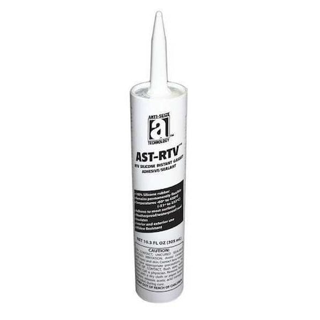 Waterproof RTV Gasket Maker, 10.3 oz, White, Temp Range -75 to 450 Degrees F