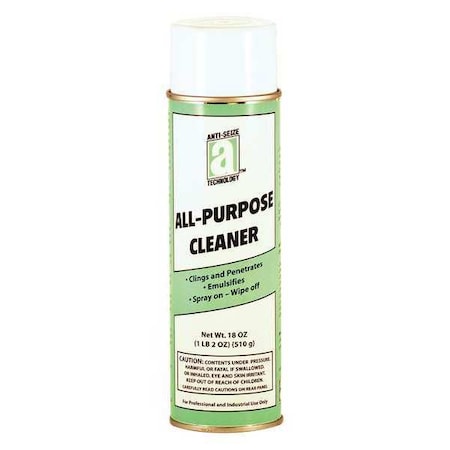 All Purpose Cleaner, 18 oz, Aerosol Can, Unscented