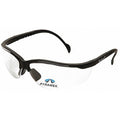 Venture II(R), Reader Safety Glasses, Anti-Scratch, Clear Lens, Half-Frame, Wraparound