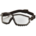 Safety Goggles, Clear Lens, H2X Anti-Fog, Direct Vented, Foam Padding, V2G Series