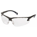 Venture 3(R), Safety Glasses, Anti-Scratch, Clear Lens, Black Frame, Half-Frame