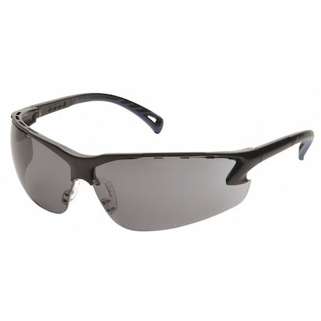 Venture 3(R), Safety Glasses, Anti-Fog, Anti-Static & Anti-Scratch, Gray Lens, Black Frame