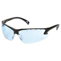 Venture 3(R), Safety Glasses, Anti-Scratch, Blue Lens, Black Frame, Half-Frame