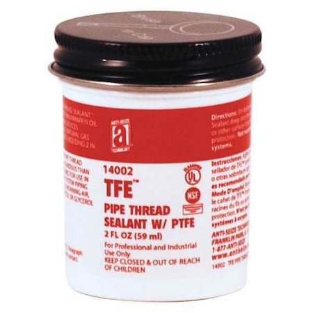 Pipe Thread Sealant 2 fl oz, Brush-Top Can, Off-White, Paste