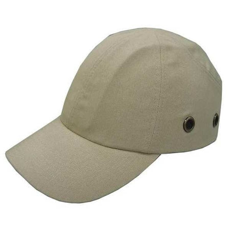 Bump Cap, Long Brim Baseball, Inner Shell ABS, Outer Cotton, Hook-and-Loop Suspension, Khaki