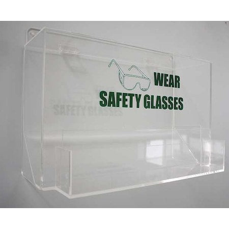 Eyewear Dispenser, Tray, 35 Pairs, Acrylic, 12 7/8 in H x 18 in W x 8 in D, Clear, 1 Box