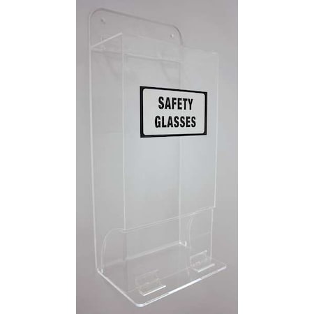 Eyewear Dispenser, Stack Tower, Holds Up to 25 Pairs, Acrylic, Wall Mount, 18 in H x 8 in W, Clear