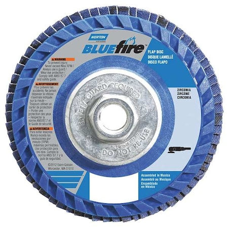 Flap Disc, 4 1/2 In x 60 Grit, 5/8-11