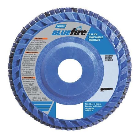 Flap Disc, 7 In x 80 Grit, 7/8