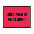 Tape Logic "Documents Enclosed" Envelopes, 10" x 12", Red, PK500