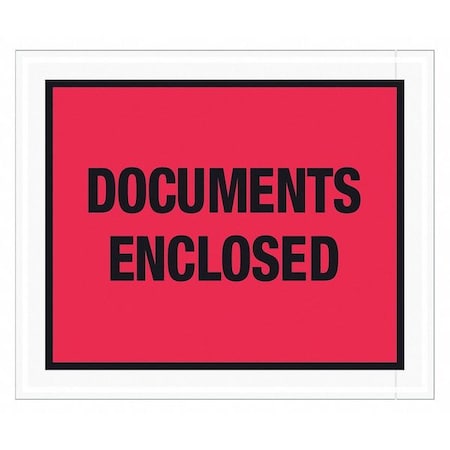 Tape Logic "Documents Enclosed" Envelopes, 10" x 12", Red, PK500