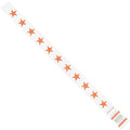 Wristbands, 3/4" x 10", Orange Stars, PK500
