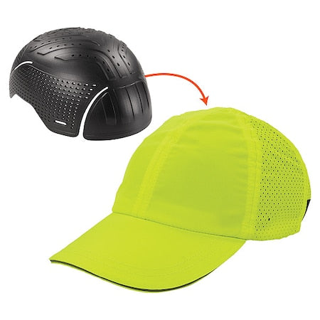 Bump Cap, Baseball, Polyethylene, None Suspension, Fits Hat Size 7 1/4 to 8 1/2