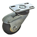 Plate Caster, 125 lb. Load, Black Wheel