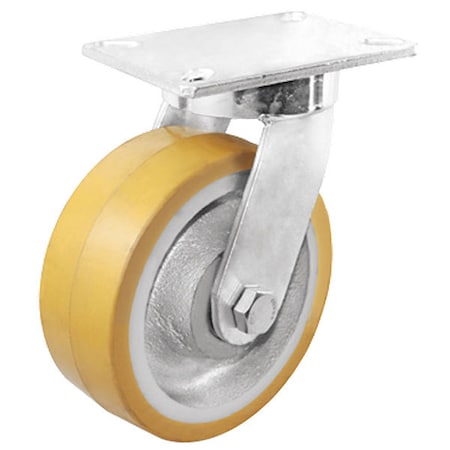 PlateCaster, Swivel, Polyurethane, 11 1/2"H