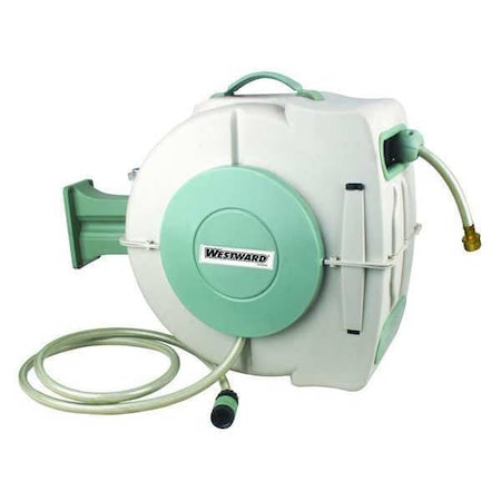 Spring Return Hose Reel, Wall, 1/2", 65 ft