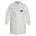 Tyvek 400 Disposable Lab Coat, Tyvek(R) 400, Snaps Closure, White, L, 30 PK