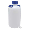 Carboy, 25 L Capacity - mL, 6.6 gal Capacity - oz, Screw On/Spigot Closure, HDPE, White, 22-1/5 in H