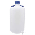 Carboy, 50 L Capacity - mL, 13.2 gal Capacity - oz, Screw On/Spigot Closure, HDPE, White