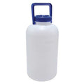 Carboy, 10 L Capacity - mL, 2.64 gal Capacity - oz, Screw On Closure, HDPE, White, 16-7/10 in H